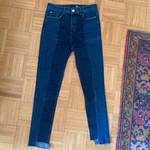 Two Tone High Waisted Denim